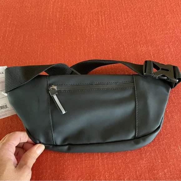 NEW! GASTON LUGA Black Spläsh Hip Fanny Pack Crossbody Bag Fannypack - Picture 3 of 12